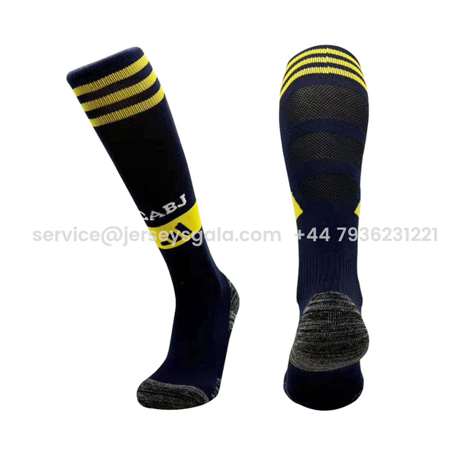 JerseysGala.com | Boca Juniors 25-26 Home Socks - Black -Customize Name, Number and Patch | Worldwide Shipping