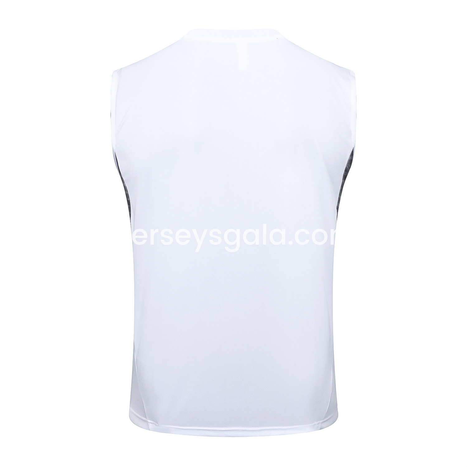 JerseysGala.com | Real Madrid 25-26 Vest Training Set - White Vest and Black Shorts -Customize Name, Number and Patch | Worldwide Shipping