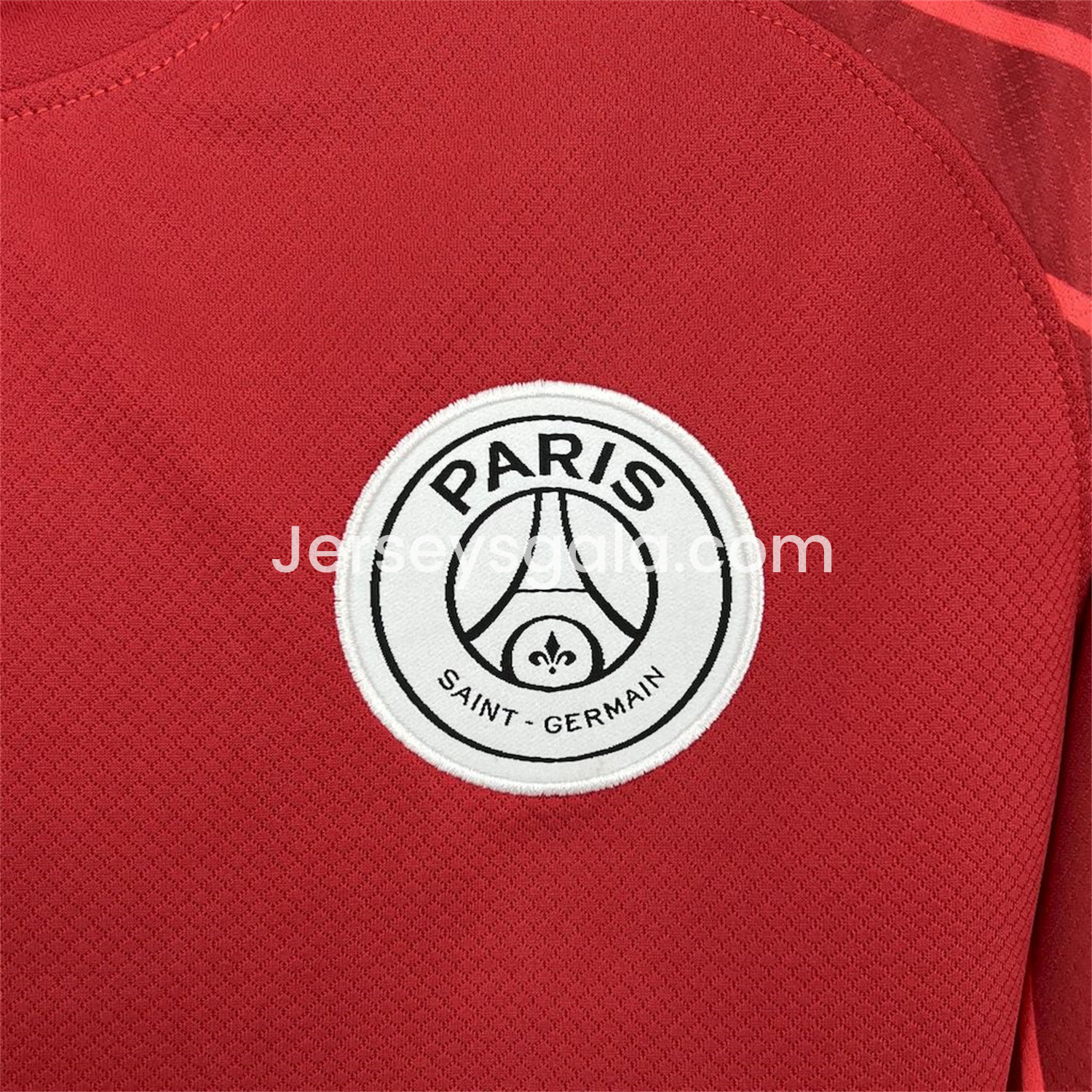 JerseysGala.com | Paris Saint-Germain PSG 24-25 Fourth Goalkeeper Red Long Sleeves Jersey - Fans Version -Customize Name, Number and Patch | Worldwide Shipping