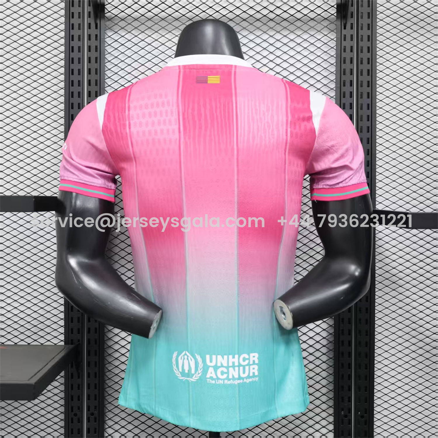 JerseysGala.com | Barcelona 25-26 Pink And Cyan Special Jersey - Player Version -Customize Name, Number and Patch | Worldwide Shipping