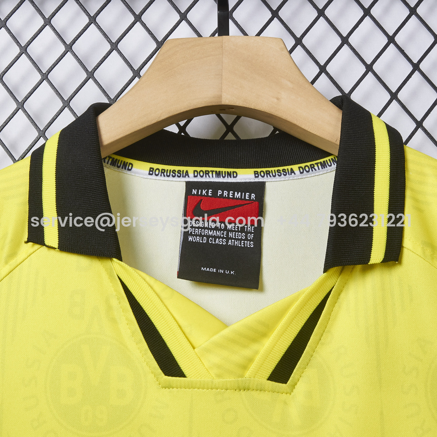 JerseysGala.com | Retro Dortmund 1996-97 Home Jersey -Customize Name, Number and Patch | Worldwide Shipping