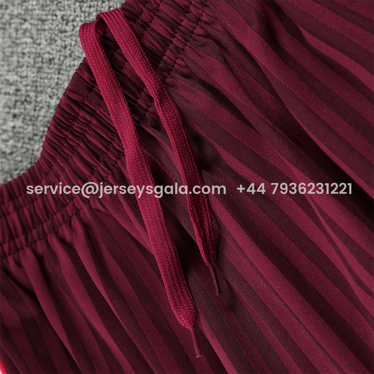 JerseysGala.com | Bayern Munich 25-26 Vest Training Set - Wine Red Lines Vest & Wine Red Lines Shorts -Customize Name, Number and Patch | Worldwide Shipping