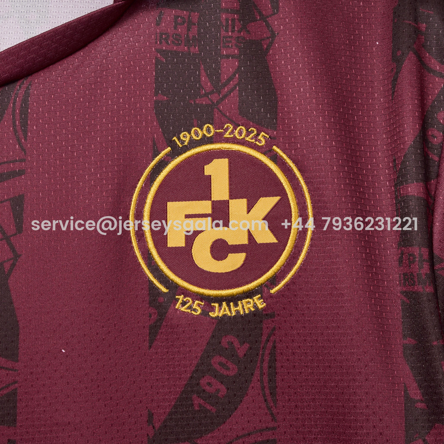 JerseysGala.com | Kaiserslautern 25-26 125-Year Anniversary Jersey - Fans Version -Customize Name, Number and Patch | Worldwide Shipping
