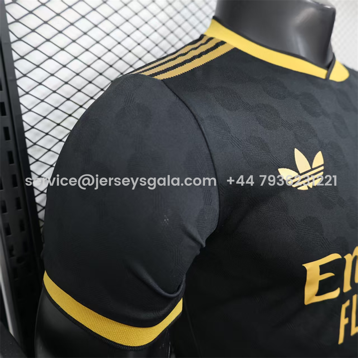 JerseysGala.com | Real Madrid 25-26 Polka Dots Black And Gold Jersey - Player Version -Customize Name, Number and Patch | Worldwide Shipping