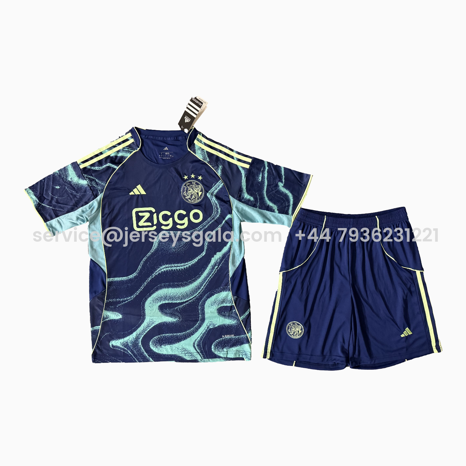 JerseysGala.com | Ajax 25-26 Away Men's Adult Jersey Set - Fans Version -Customize Name, Number and Patch | Worldwide Shipping