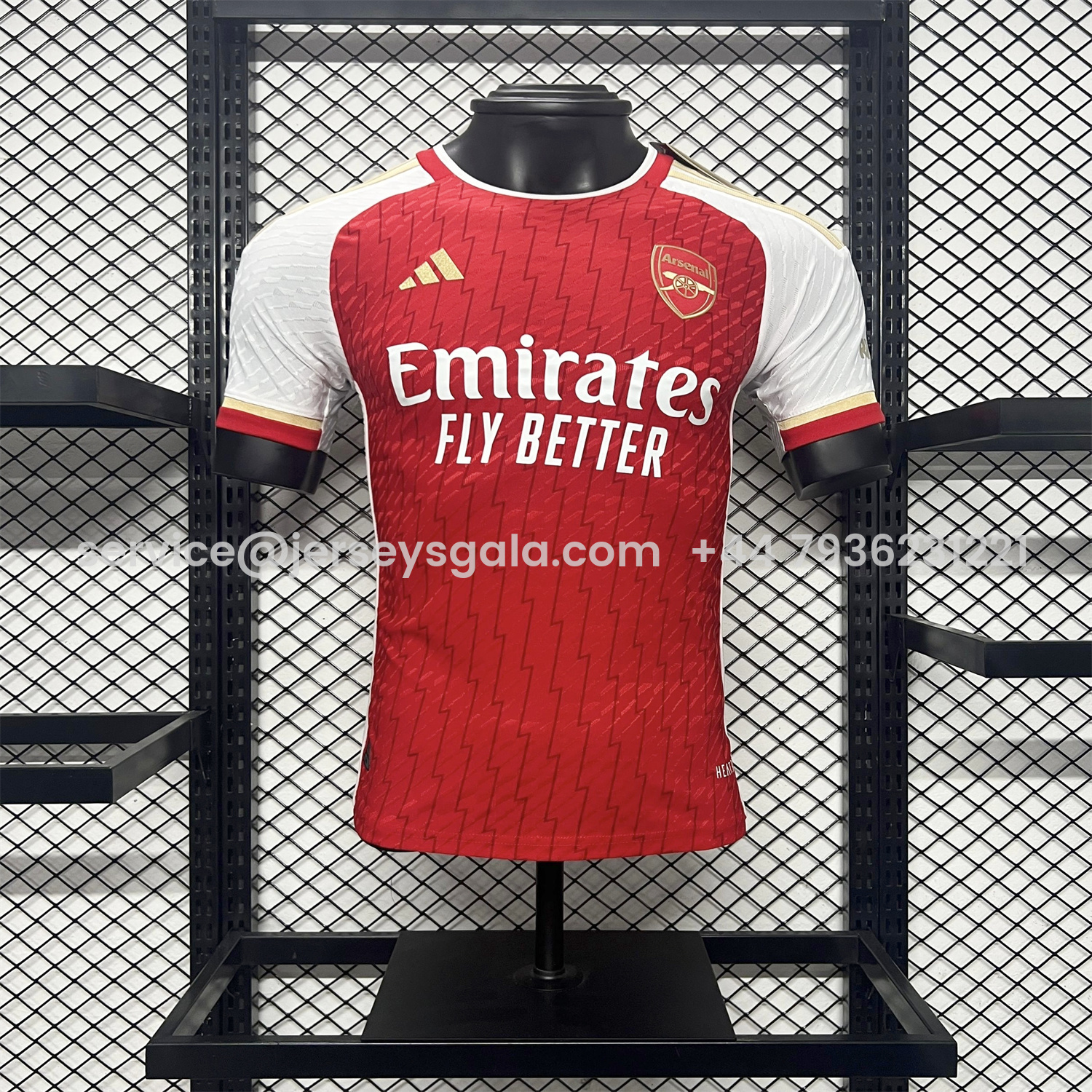 JerseysGala.com | Retro Arsenal 2023-24 Home Red Jersey - Player Version -Customize Name, Number and Patch | Worldwide Shipping