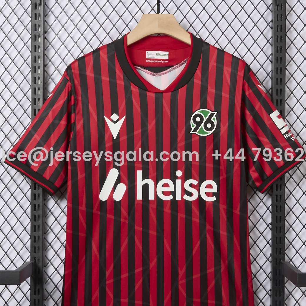 JerseysGala.com | Hannover 96 25-26 Home Jersey - Fans Version -Customize Name, Number and Patch | Worldwide Shipping