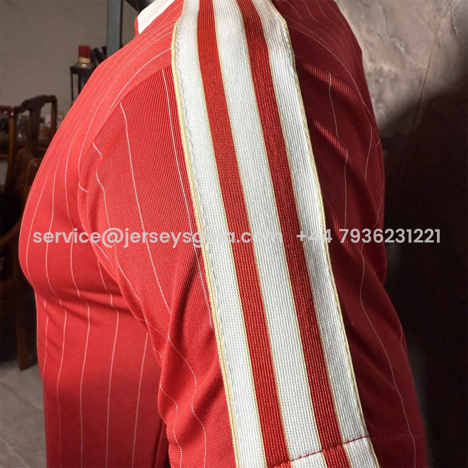 JerseysGala.com | Bayern Munich 25-26 Trefoil Red And White Travel Jersey - Player Version -Customize Name, Number and Patch | Worldwide Shipping