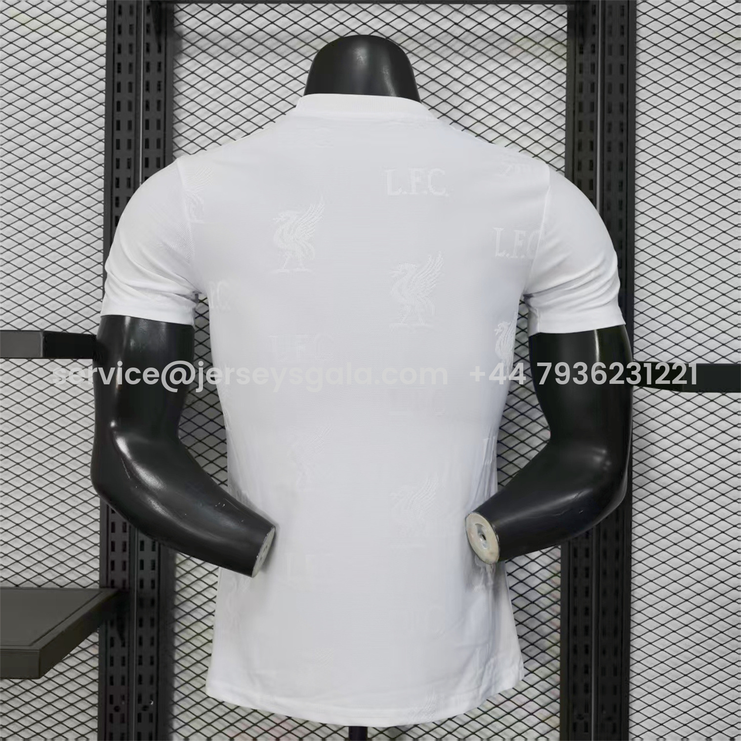 JerseysGala.com | Liver.pool 25-26 Red Team Logo Jacquard White Special Jersey - Player Version -Customize Name, Number and Patch | Worldwide Shipping