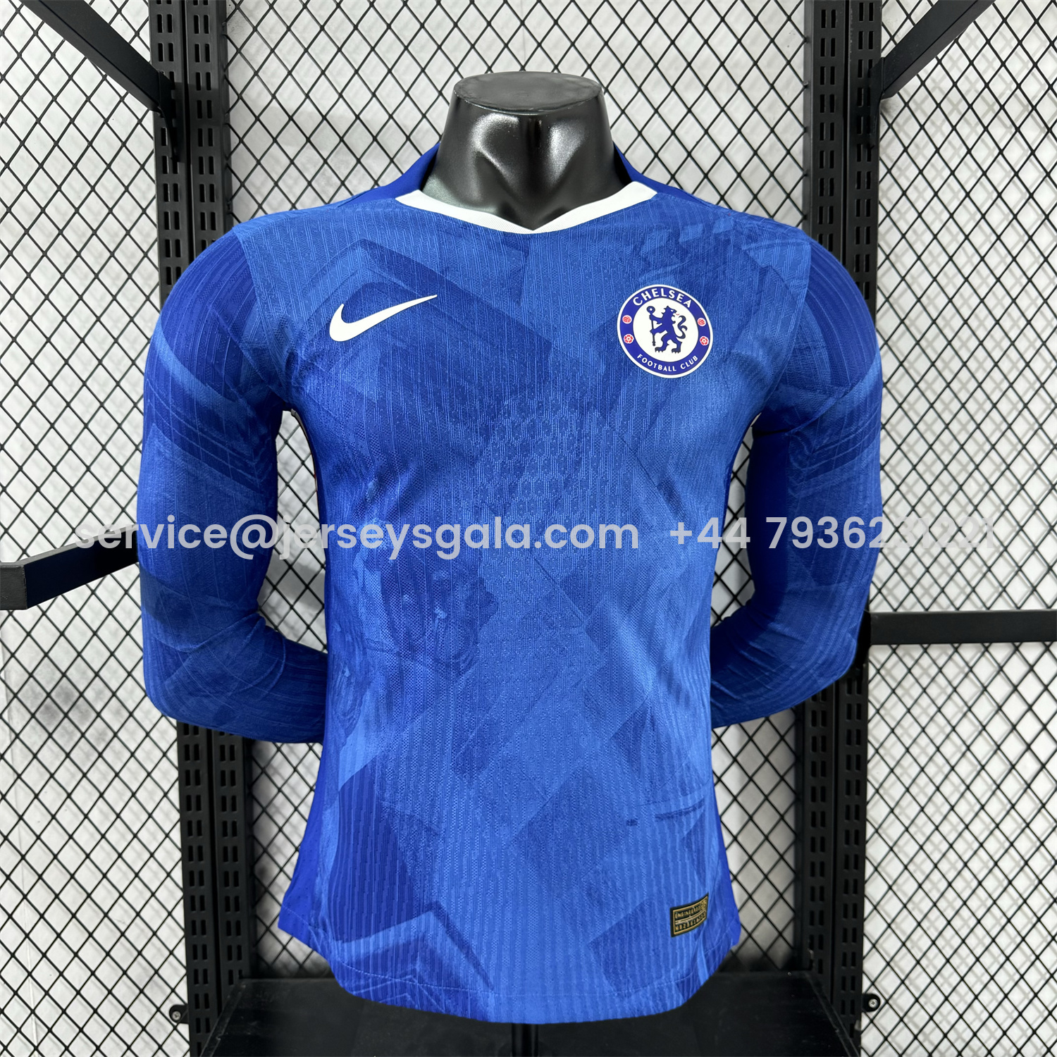 JerseysGala.com | C.H.E.L.S.E.A 25-26 Home Unsponsored Blue Long Sleeves Jersey - Player Version -Customize Name, Number and Patch | Worldwide Shipping