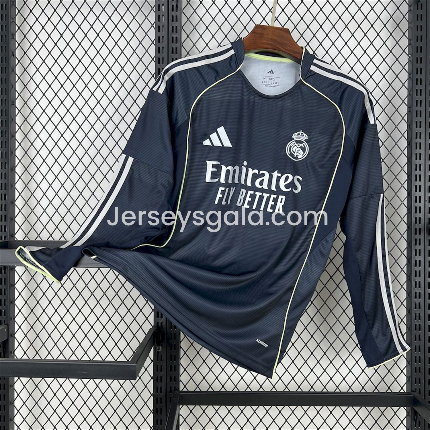 JerseysGala.com | Real Madrid 25-26 Away Long Sleeves Jersey - Fans Version -Customize Name, Number and Patch | Worldwide Shipping