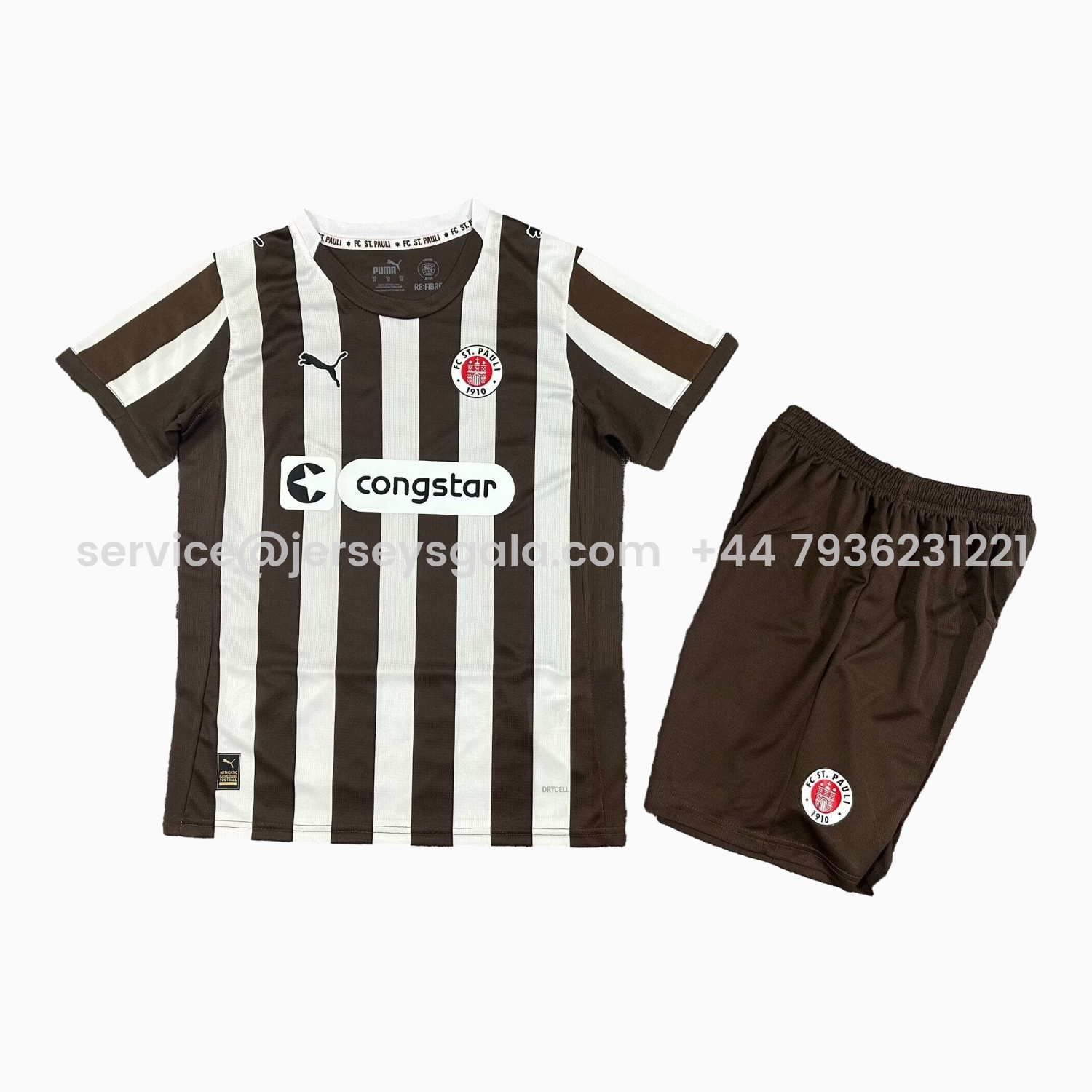 JerseysGala.com | St. Pauli 25-26 Home Kids Kit -Customize Name, Number and Patch | Worldwide Shipping