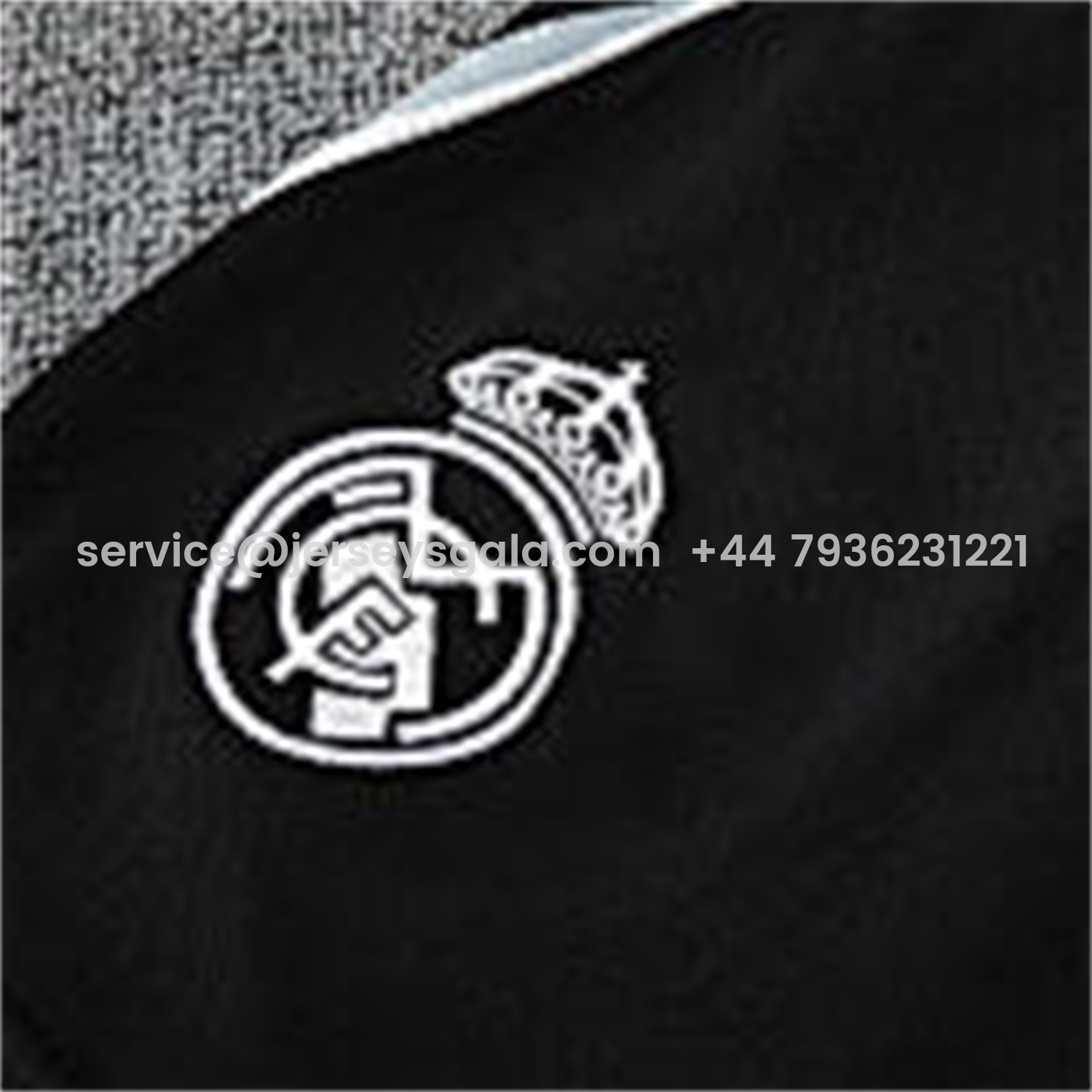 JerseysGala.com | Real Madrid 25-26 Vest Training Set - Black And Light Grey Vest & Black Shorts -Customize Name, Number and Patch | Worldwide Shipping