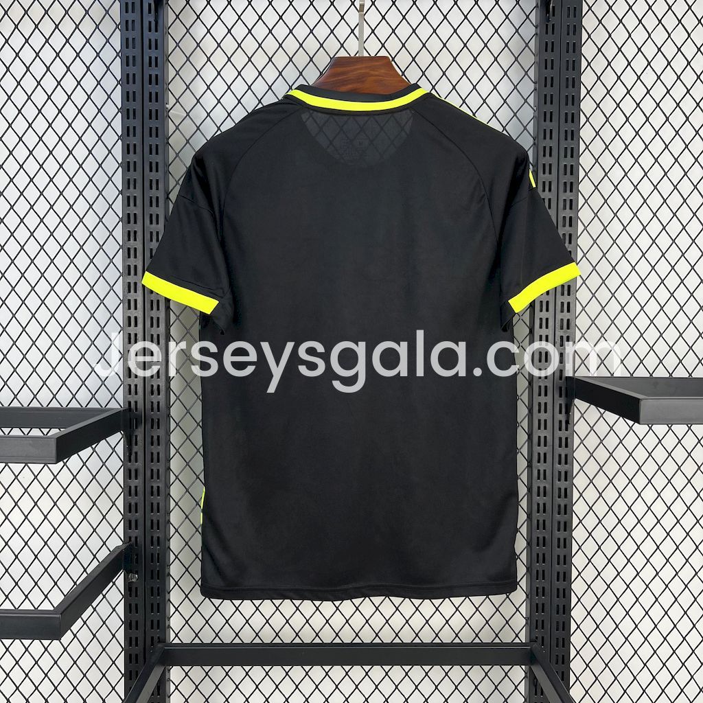 JerseysGala.com | Real Madrid 25-26 Snake and Green Flowers Black Jersey - Fans Version -Customize Name, Number and Patch | Worldwide Shipping