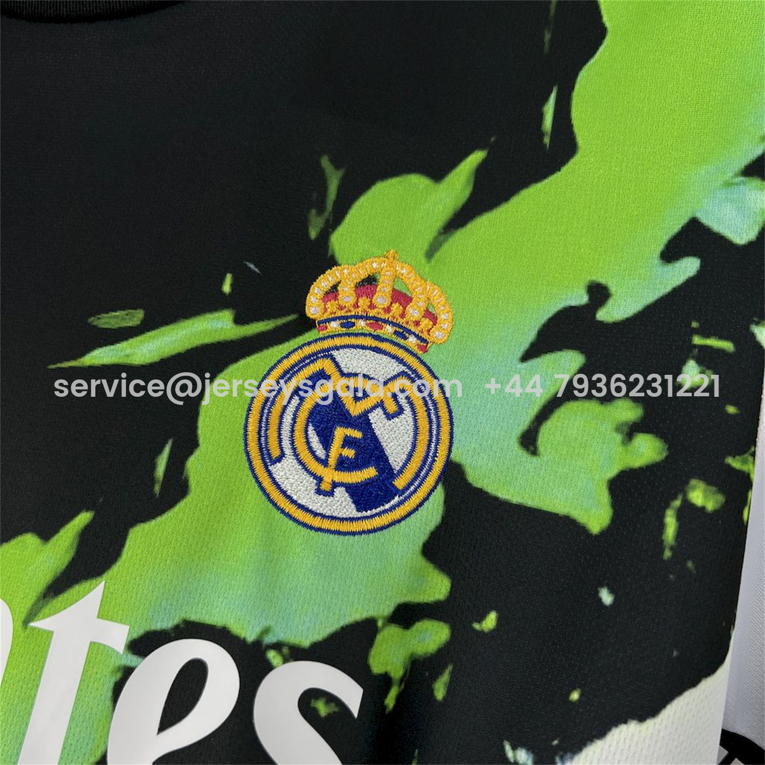 JerseysGala.com | Real Madrid 25-26 Black Green Colorful Training Jersey - Fans Version -Customize Name, Number and Patch | Worldwide Shipping