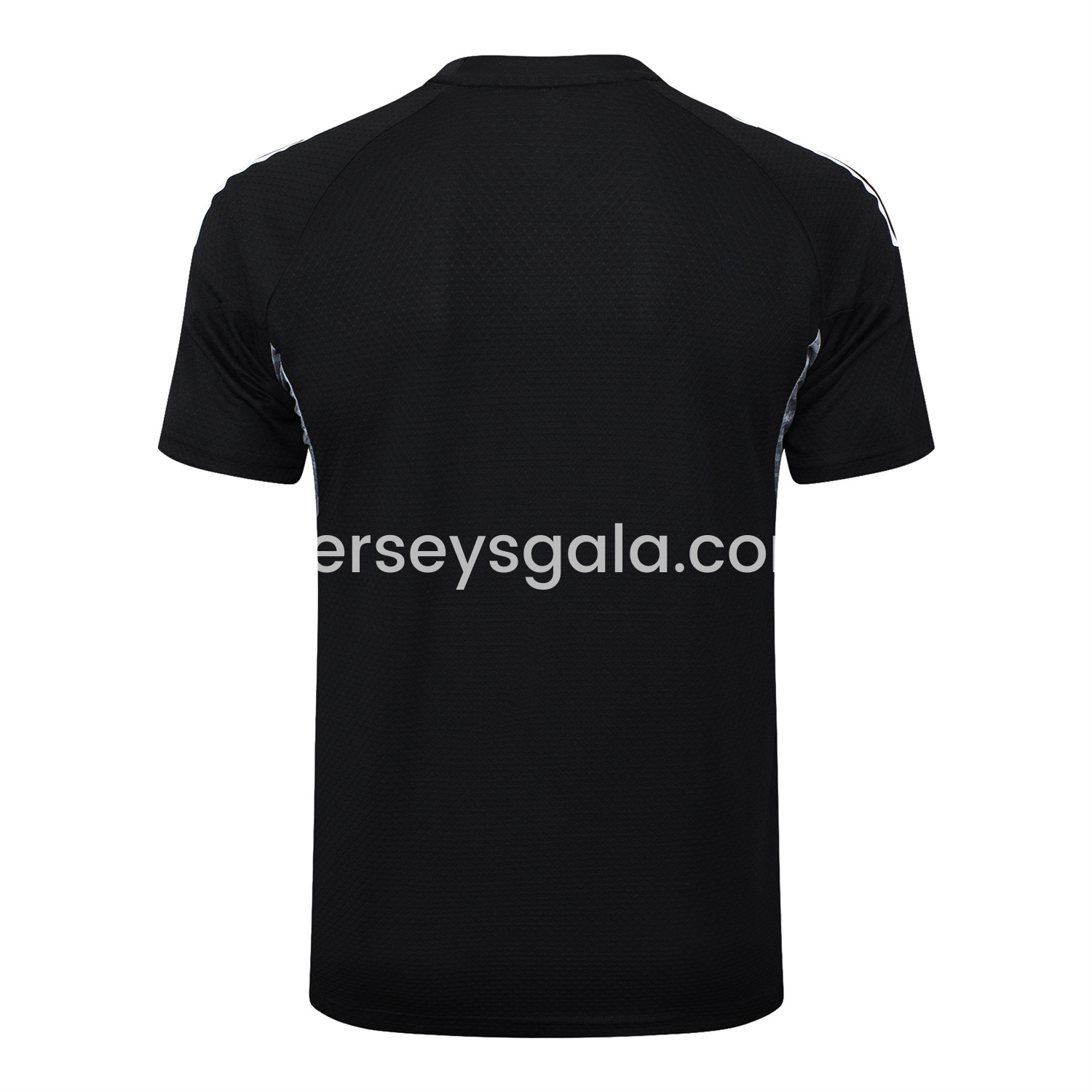 JerseysGala.com | Real Madrid 25-26 Short-Sleeve Training Set - Black Top and Black Shorts -Customize Name, Number and Patch | Worldwide Shipping