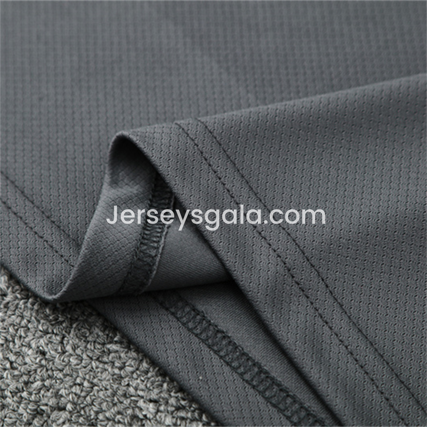 JerseysGala.com | Real Madrid 25-26 Short-Sleeve Training Set - Deep Grey Top and Shorts -Customize Name, Number and Patch | Worldwide Shipping