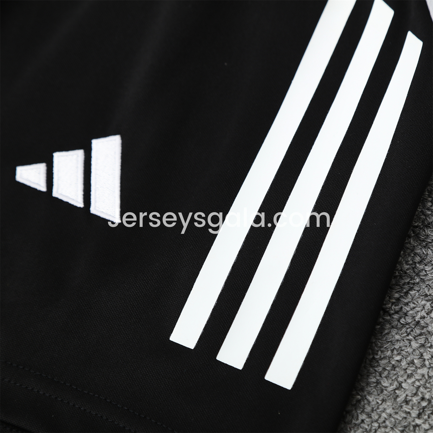 JerseysGala.com | Real Madrid 25-26 Vest Training Set - Green-Black Dragon Vest & Black-White Shorts -Customize Name, Number and Patch | Worldwide Shipping