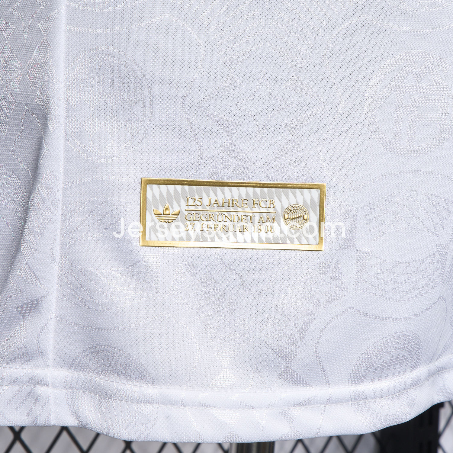 JerseysGala.com | Bayern Munich 2025 White 125th Anniversary Jersey - Player Version -Customize Name, Number and Patch | Worldwide Shipping