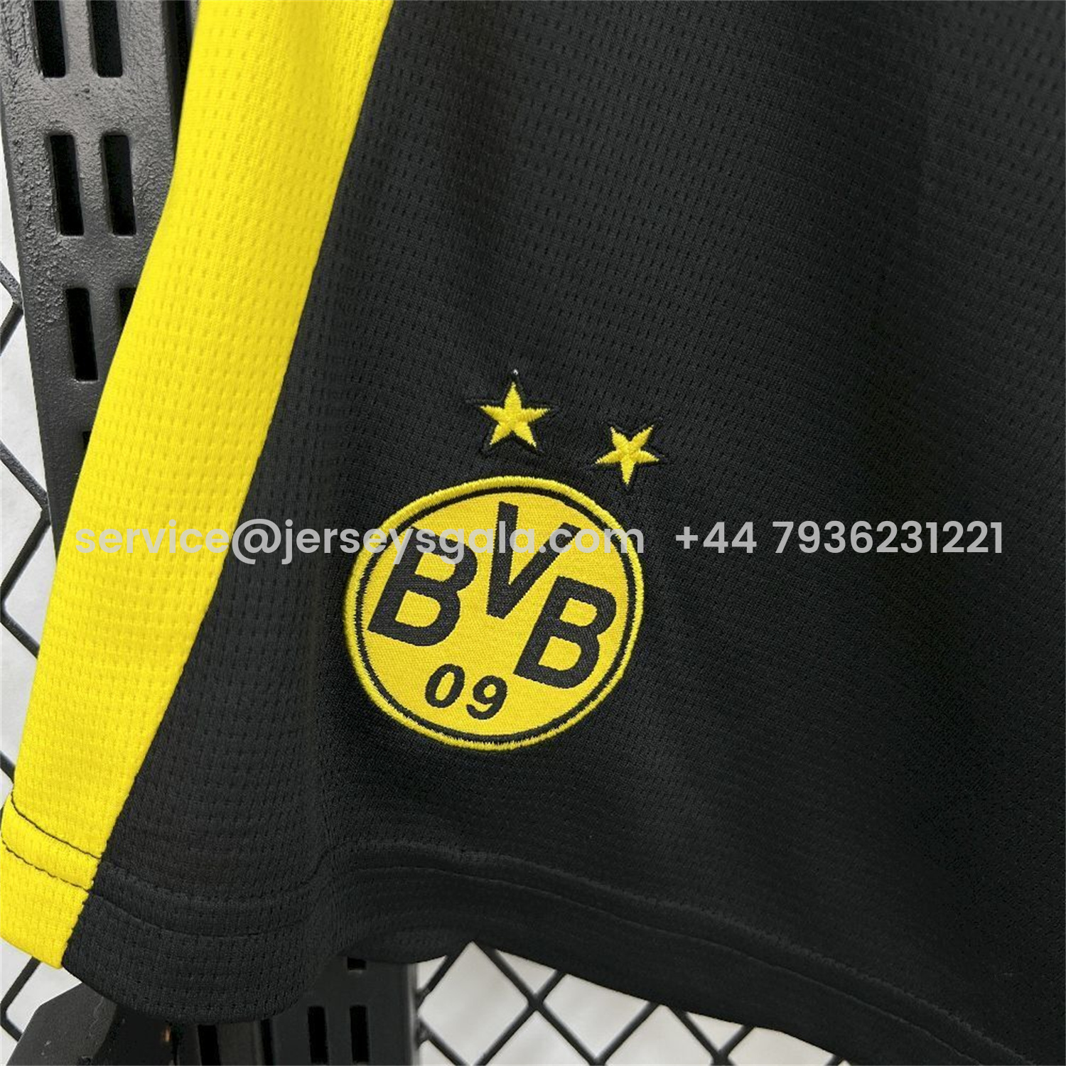 JerseysGala.com | Dortmund 25-26 Home Black Shorts - Fans Version -Customize Name, Number and Patch | Worldwide Shipping