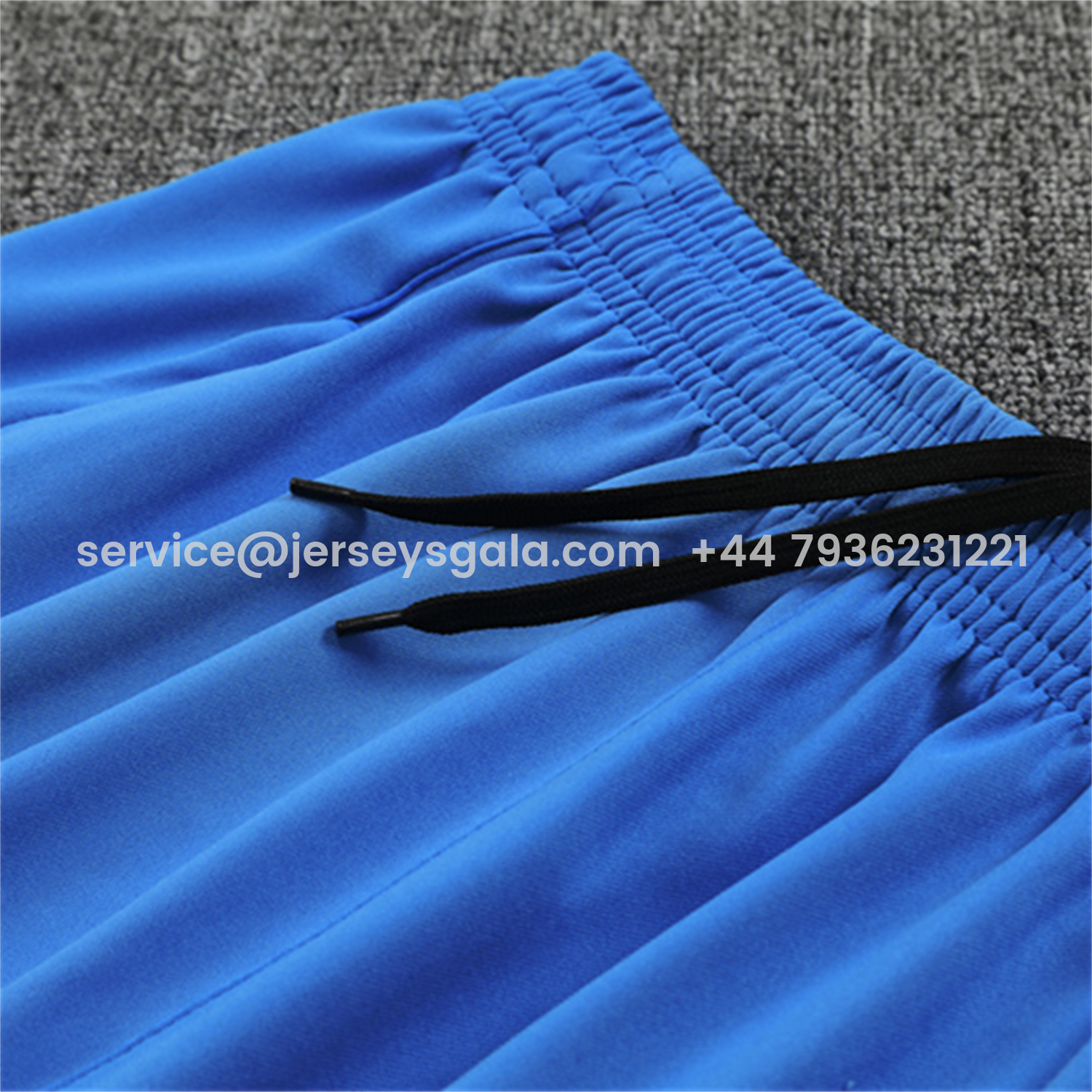 JerseysGala.com | Real Madrid 25-26 Kids Long Sleeve Training Set - Bright Blue Top & Pants -Customize Name, Number and Patch | Worldwide Shipping