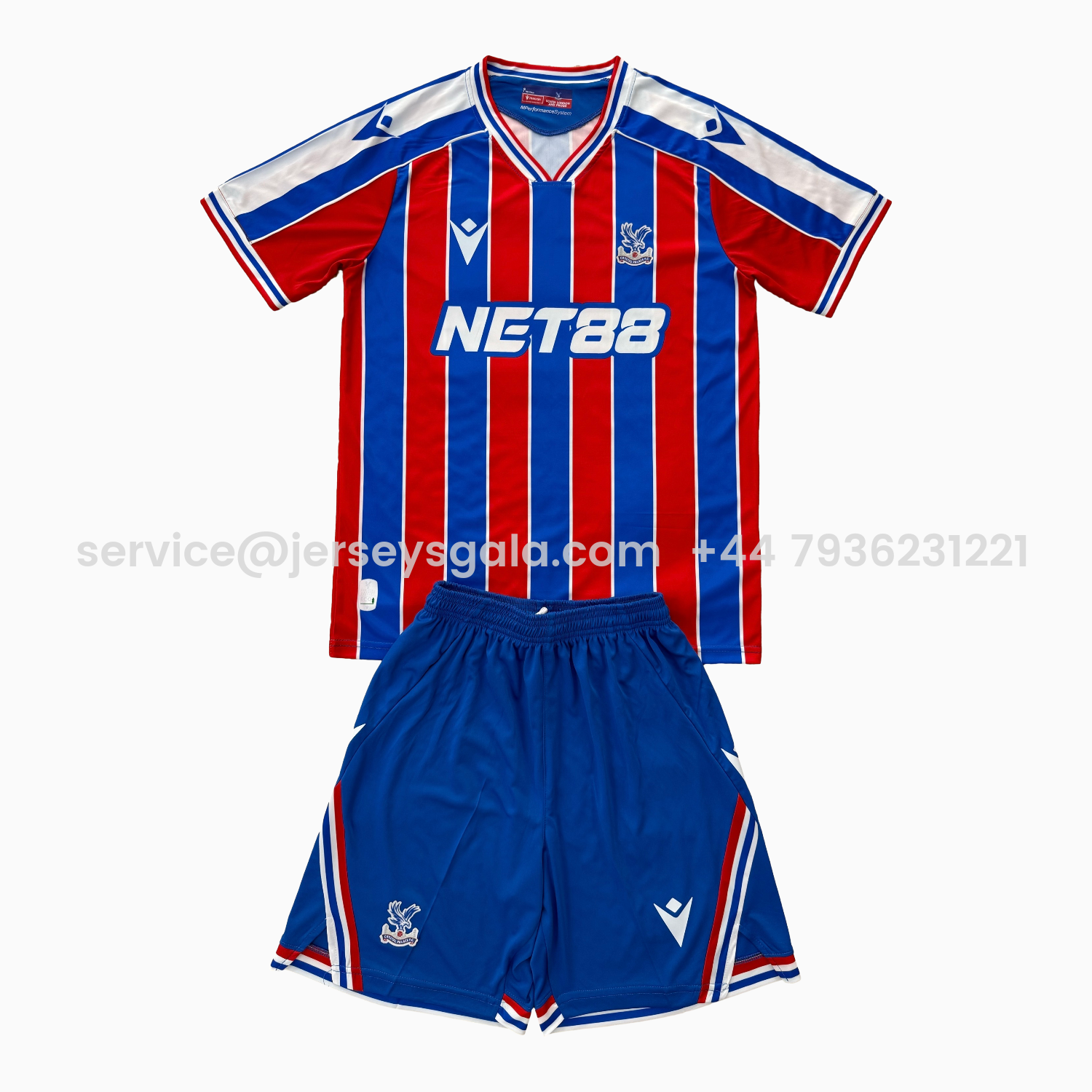 JerseysGala.com | Crystal Palace 25-26 Home Men's Adult Jersey Set - Fans Version -Customize Name, Number and Patch | Worldwide Shipping