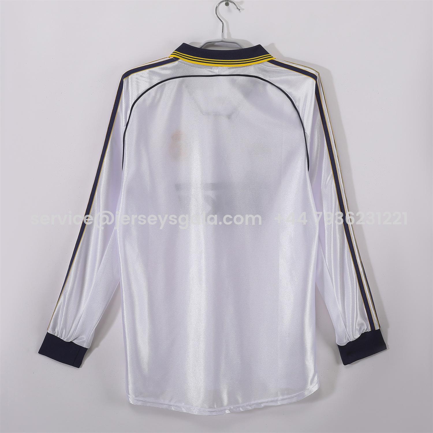 JerseysGala.com | Retro Real Madrid 1998-00 Home Long Sleeves Jersey -Customize Name, Number and Patch | Worldwide Shipping