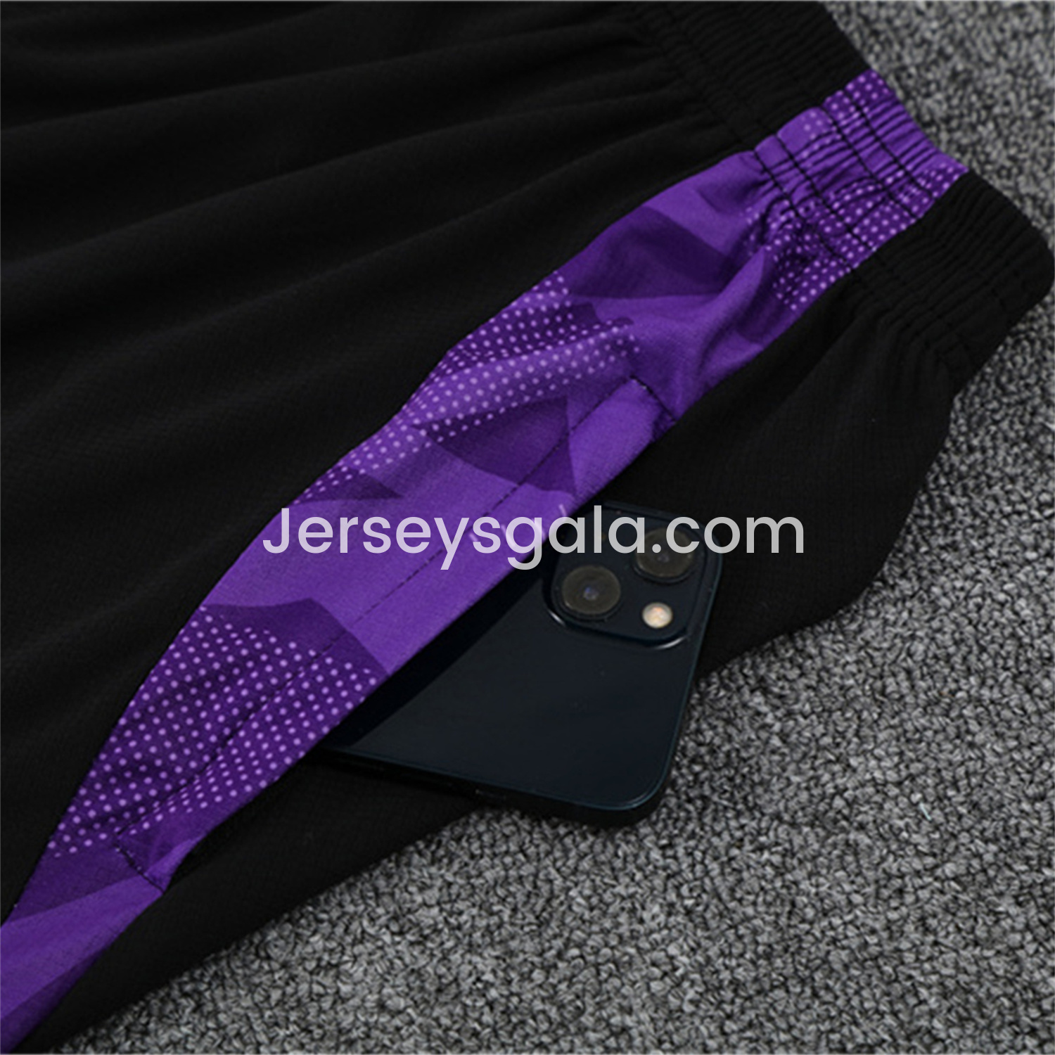 JerseysGala.com | Real Madrid 24-25 Short-Sleeve Training Set - White with Purple -Customize Name, Number and Patch | Worldwide Shipping