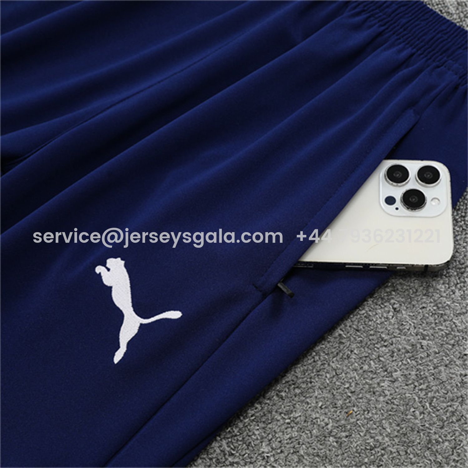 JerseysGala.com | Manchester City 25-26 Kids Long Sleeve Training Set -Light Blue Top & Deep Blue Pants -Customize Name, Number and Patch | Worldwide Shipping
