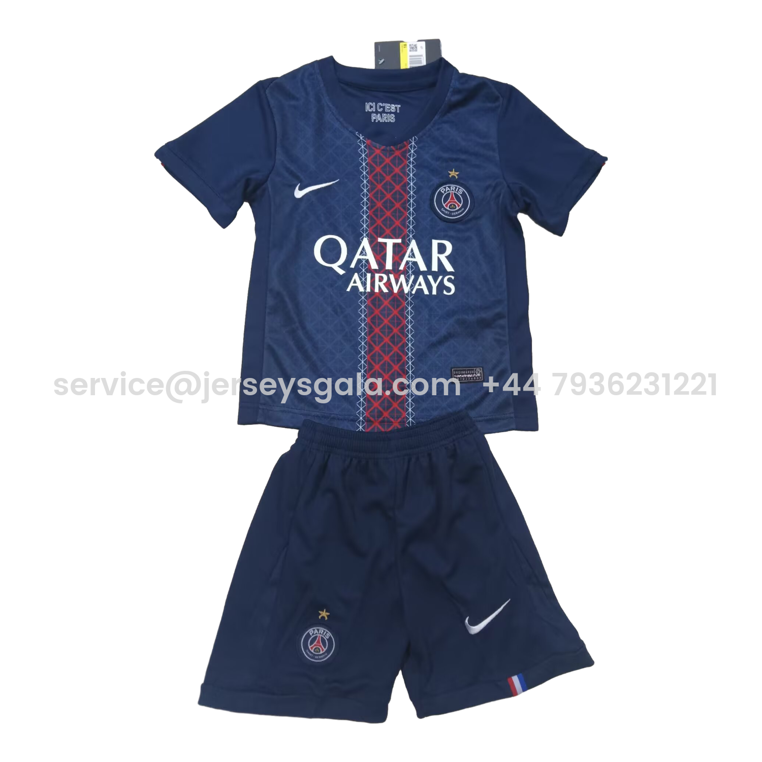 JerseysGala.com | Paris Saint-Germain PSG 25-26 Champions League Commemorative Edition Kids Kit -Customize Name, Number and Patch | Worldwide Shipping