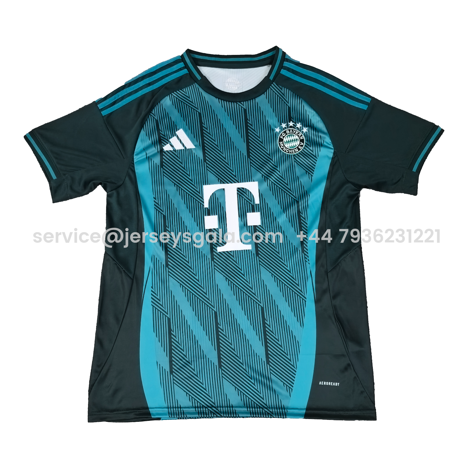 JerseysGala.com | Bayern Munich 25-26 Deep Green Blue Lines Special Edition Jersey - Fans Version -Customize Name, Number and Patch | Worldwide Shipping