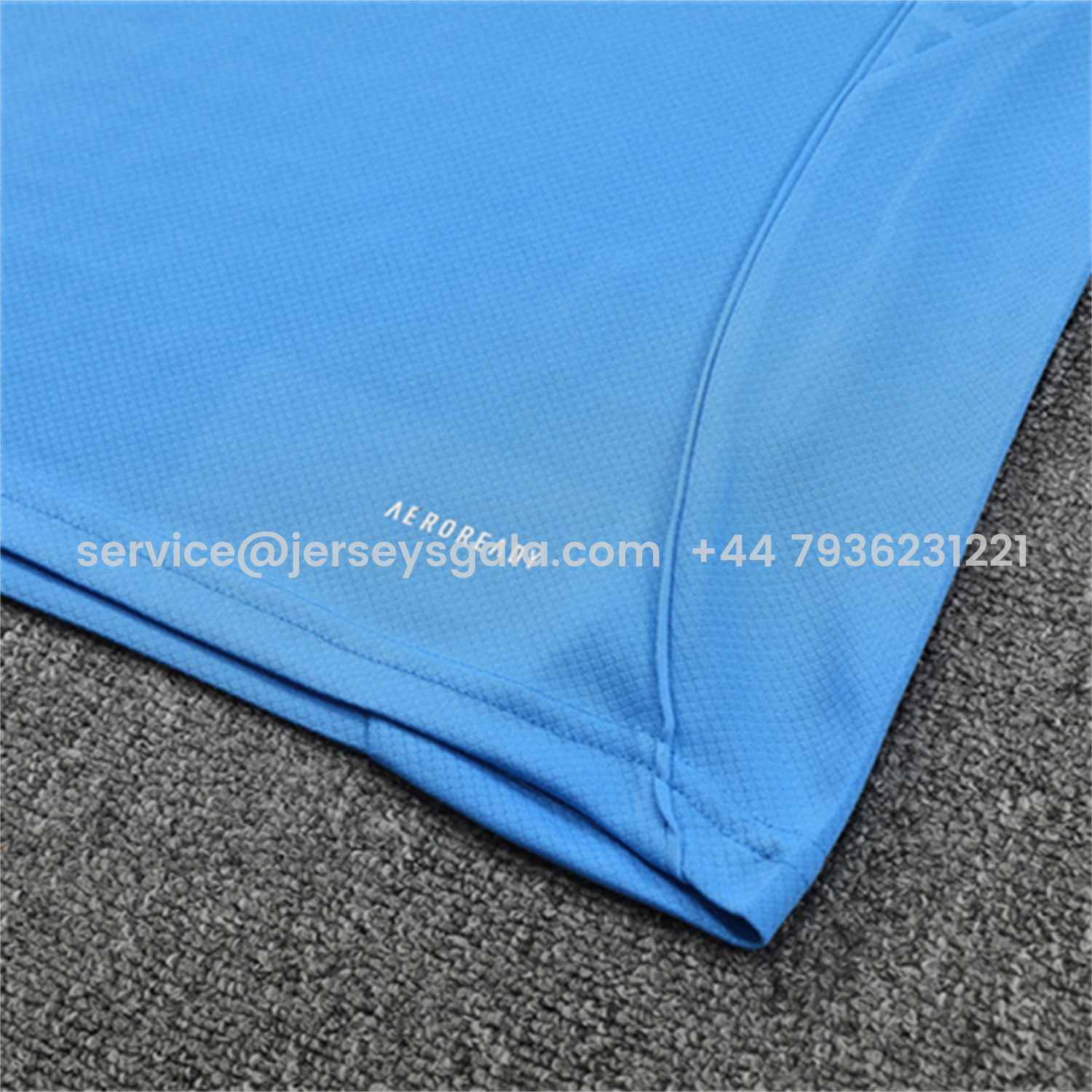 JerseysGala.com | Real Madrid 25-26 Short-Sleeve Training Set - Sky Blue Top and Sky Blue Shorts -Customize Name, Number and Patch | Worldwide Shipping