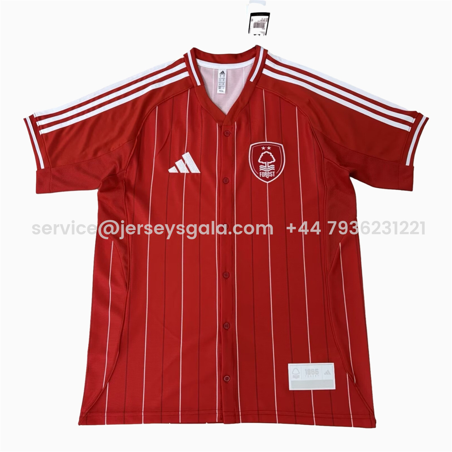 JerseysGala.com | Nottingham Forest 25-26 Red Baseball Jersey -Customize Name, Number and Patch | Worldwide Shipping
