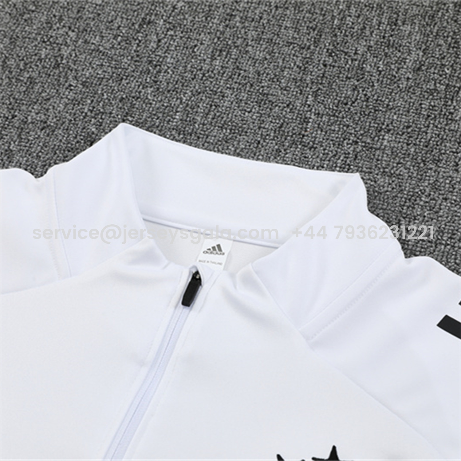 JerseysGala.com | Germany 25-26 Kids Long Sleeve Training Set - White Top and Black Pants -Customize Name, Number and Patch | Worldwide Shipping