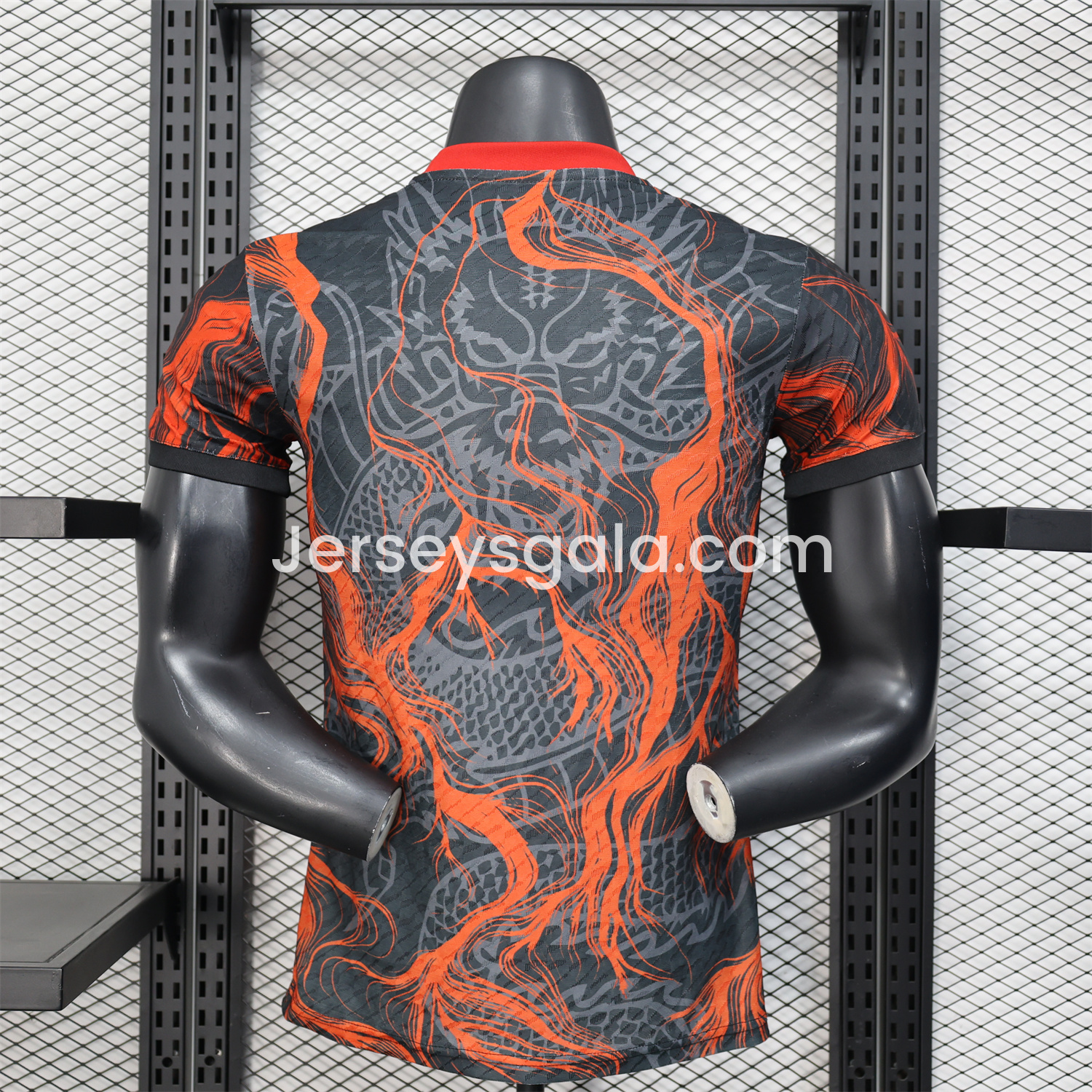 JerseysGala.com | Real Madrid 25-26 Grey Chinese Loong and Red Fire Black Jersey - Player Version -Customize Name, Number and Patch | Worldwide Shipping