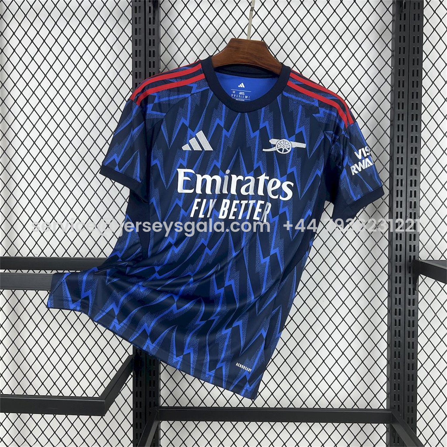 JerseysGala.com | Arsenal 25-26 Away Blue Jersey - Fans Version -Customize Name, Number and Patch | Worldwide Shipping