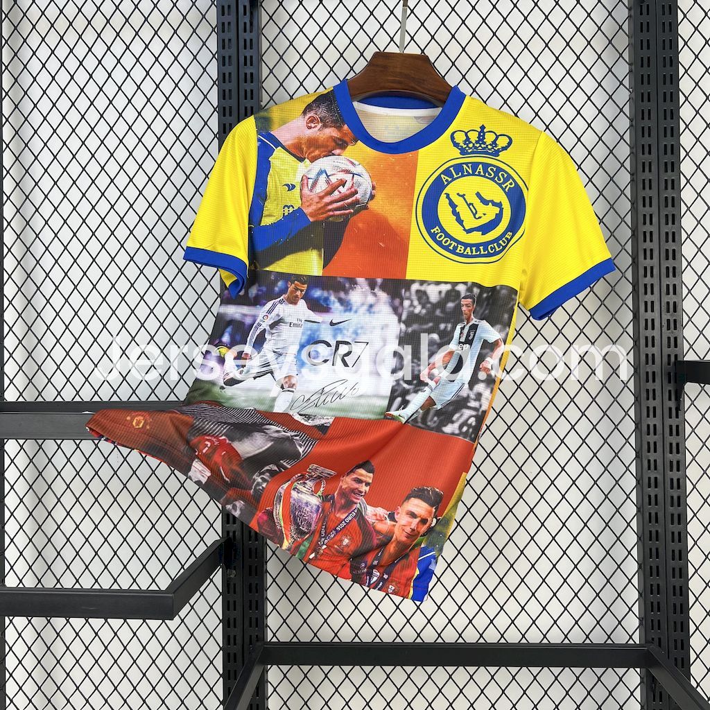 JerseysGala.com | Cristiano Ronaldo Career Commemorative Moments Jigsaw Puzzle Jersey - Fans Version - Real Madrid Manchester United Juventus Portugal Al Nassr -Customize Name, Number and Patch | Worldwide Shipping