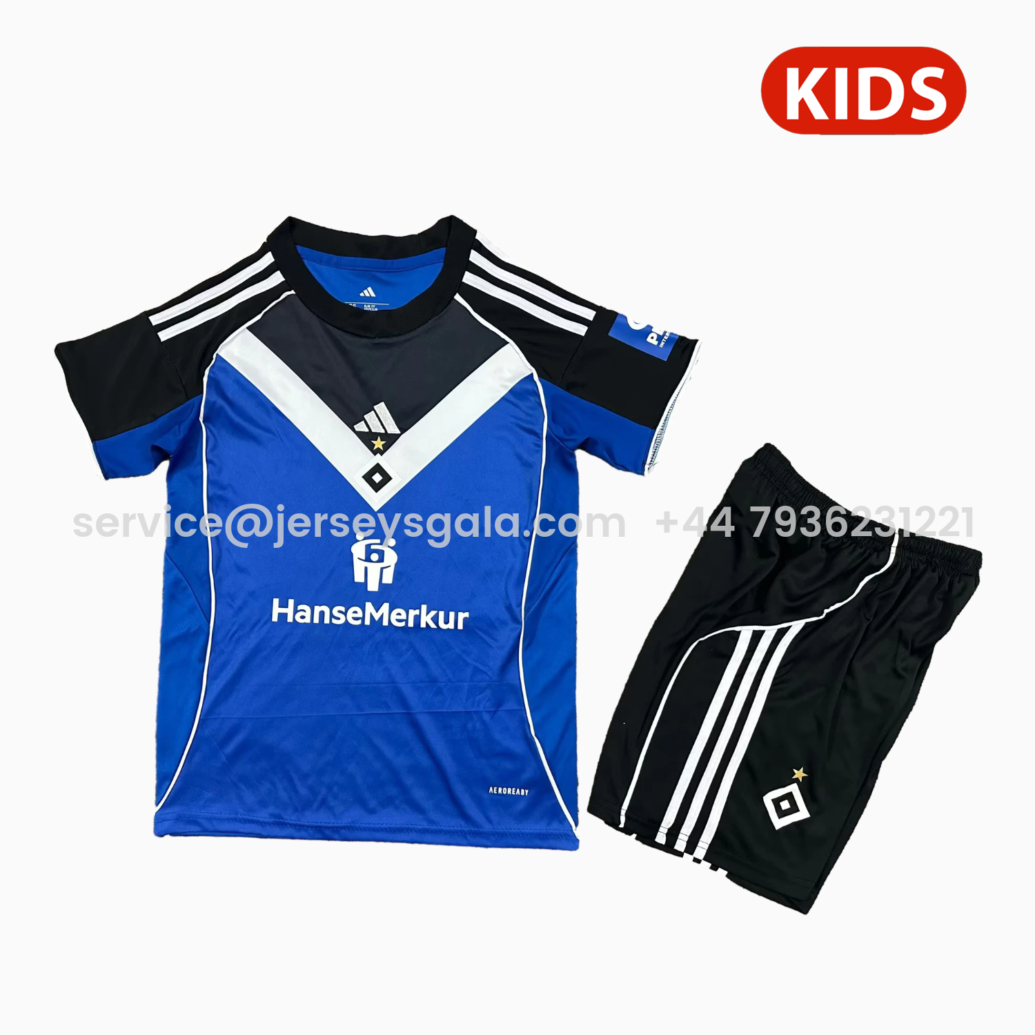 JerseysGala.com | Hamburger SV 25-26 Away Kids Kit -Customize Name, Number and Patch | Worldwide Shipping