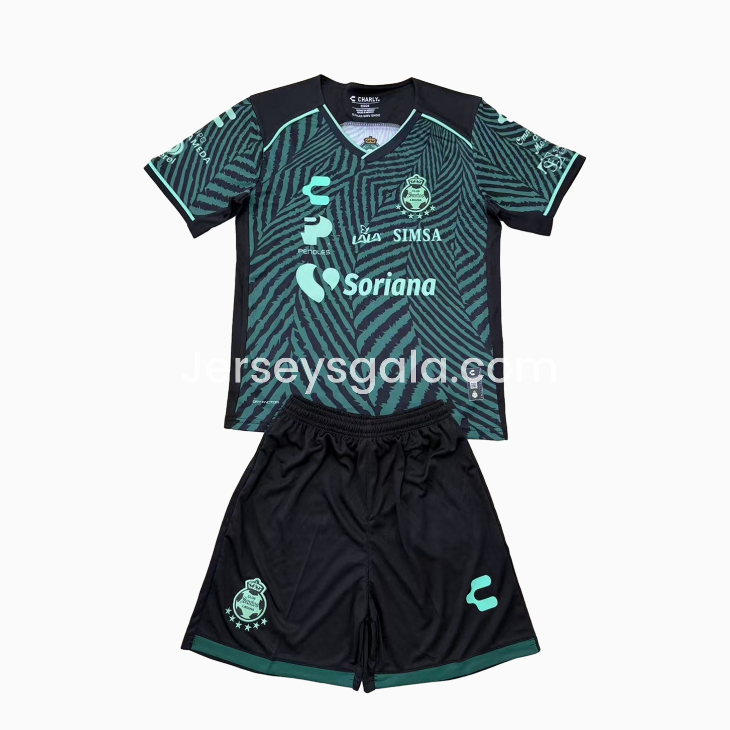 JerseysGala.com | Santos Laguna 24-25 Away Kids Kit -Customize Name, Number and Patch | Worldwide Shipping