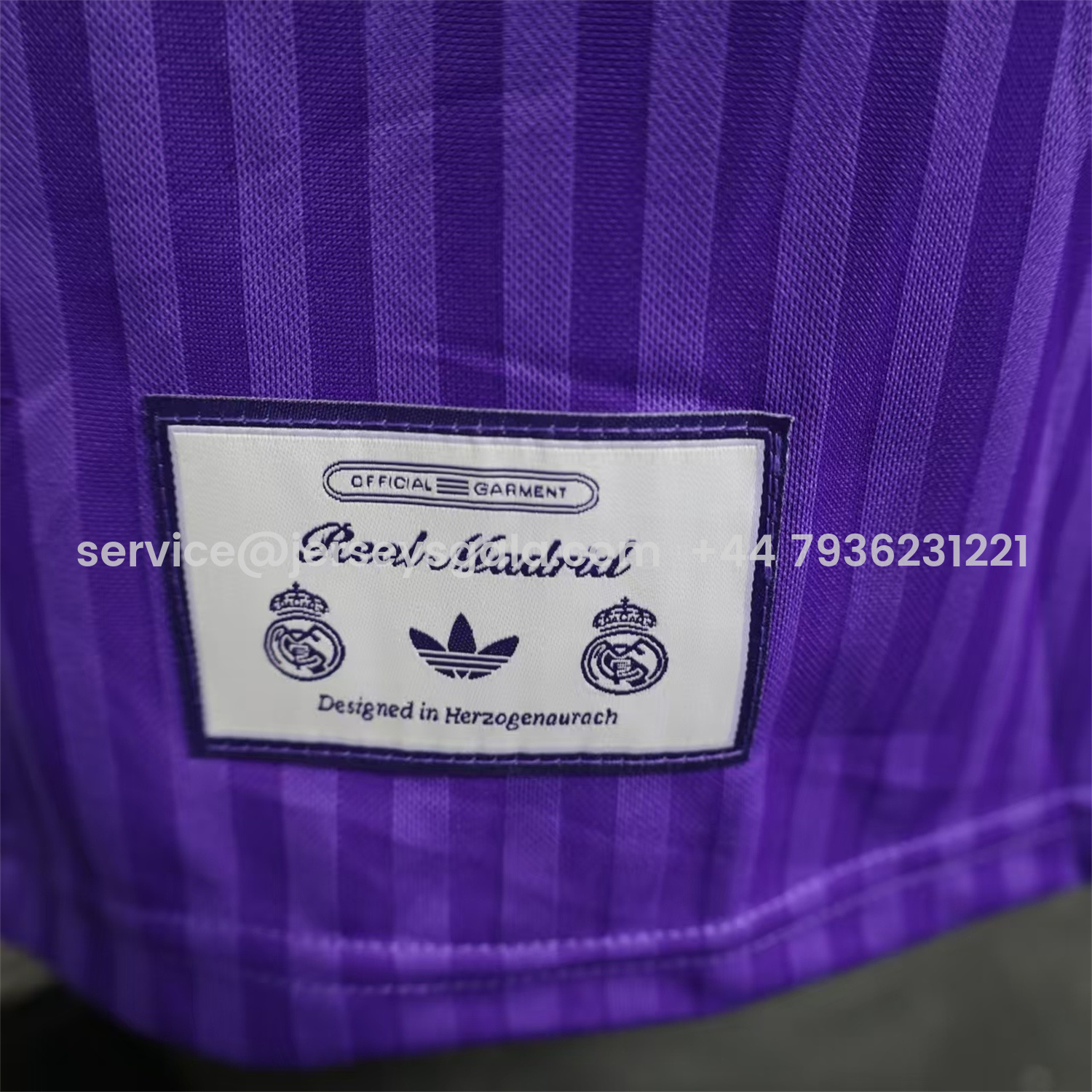JerseysGala.com | Real Madrid 25-26 Icon Range Trefoil Purple Travel Jersey - Player Version -Customize Name, Number and Patch | Worldwide Shipping