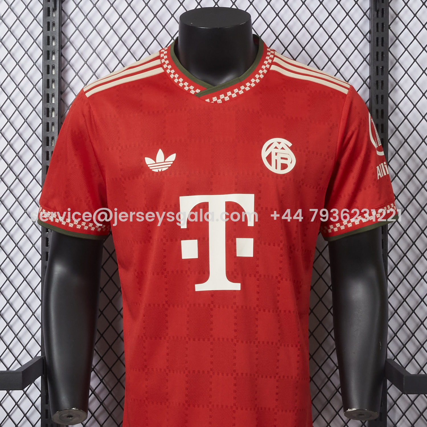 JerseysGala.com | Bayern Munich 25-26 Trefoil Red Special Jersey - Player Version -Customize Name, Number and Patch | Worldwide Shipping