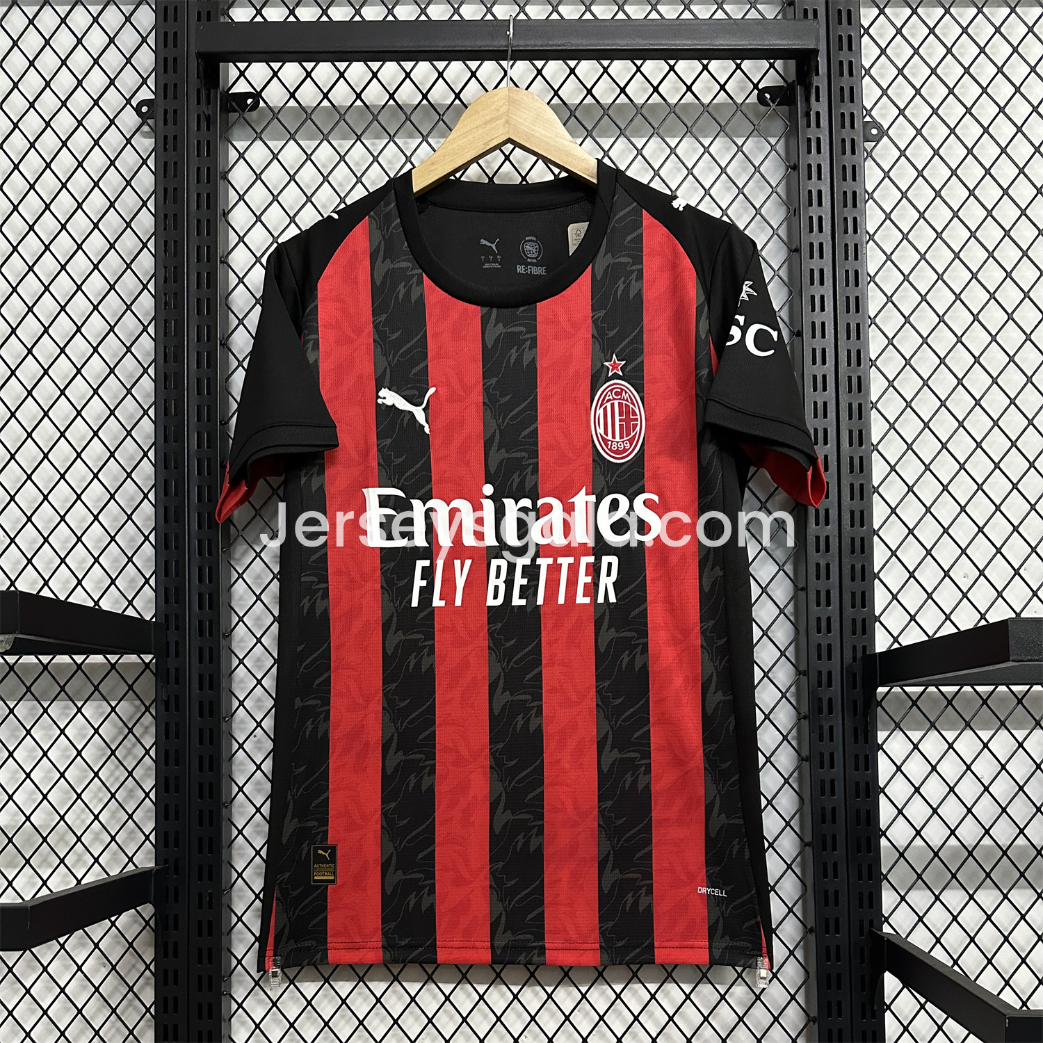 JerseysGala.com | AC Milan 25-26 Home Jersey - Fans Version -Customize Name, Number and Patch | Worldwide Shipping