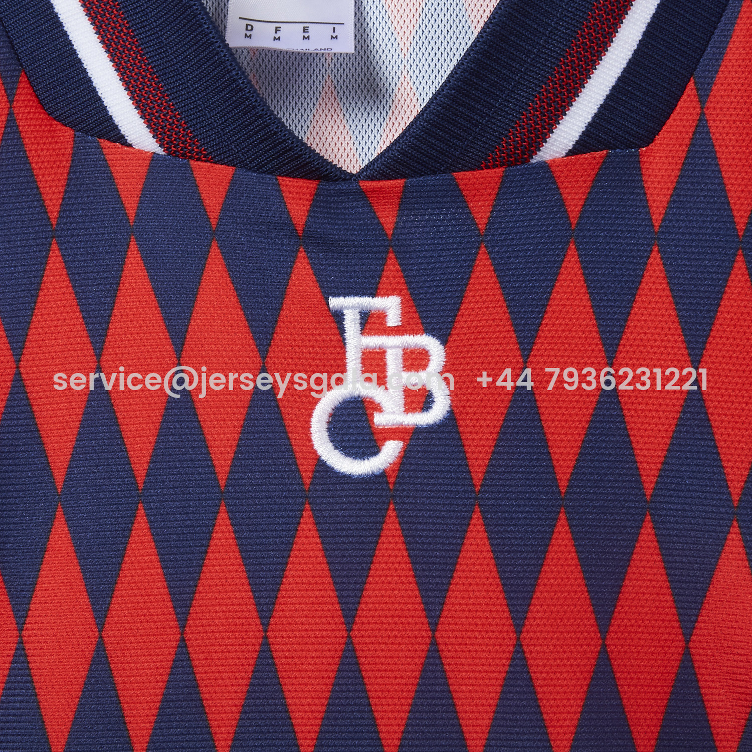 JerseysGala.com | Bayern Munich 25-26 Trefoil Retro Style Red And Deep Blue Jersey - Fans Version -Customize Name, Number and Patch | Worldwide Shipping