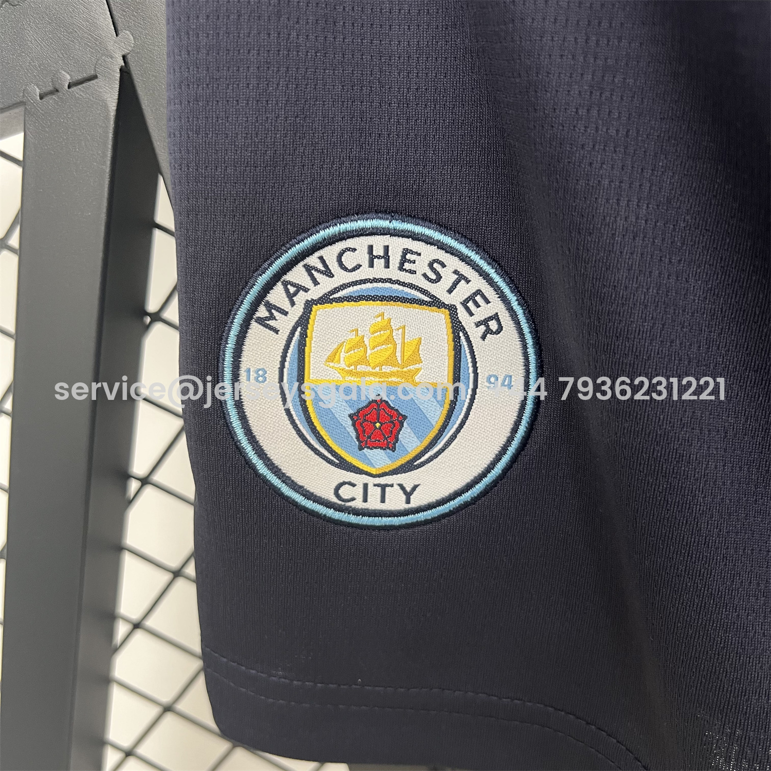 JerseysGala.com | Manchester City 25-26 Deep Blue Shorts - Fans Version -Customize Name, Number and Patch | Worldwide Shipping