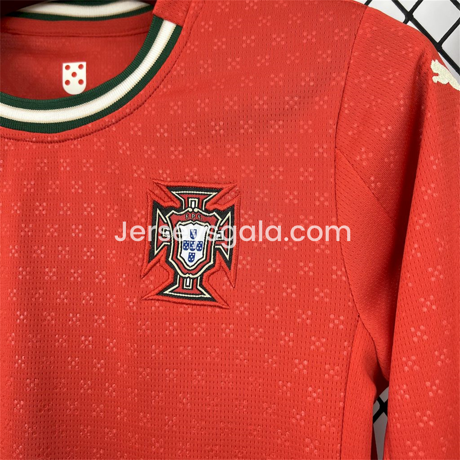 JerseysGala.com | Portugal 2025-26 Home Long Sleeves Kids Kit -Customize Name, Number and Patch | Worldwide Shipping
