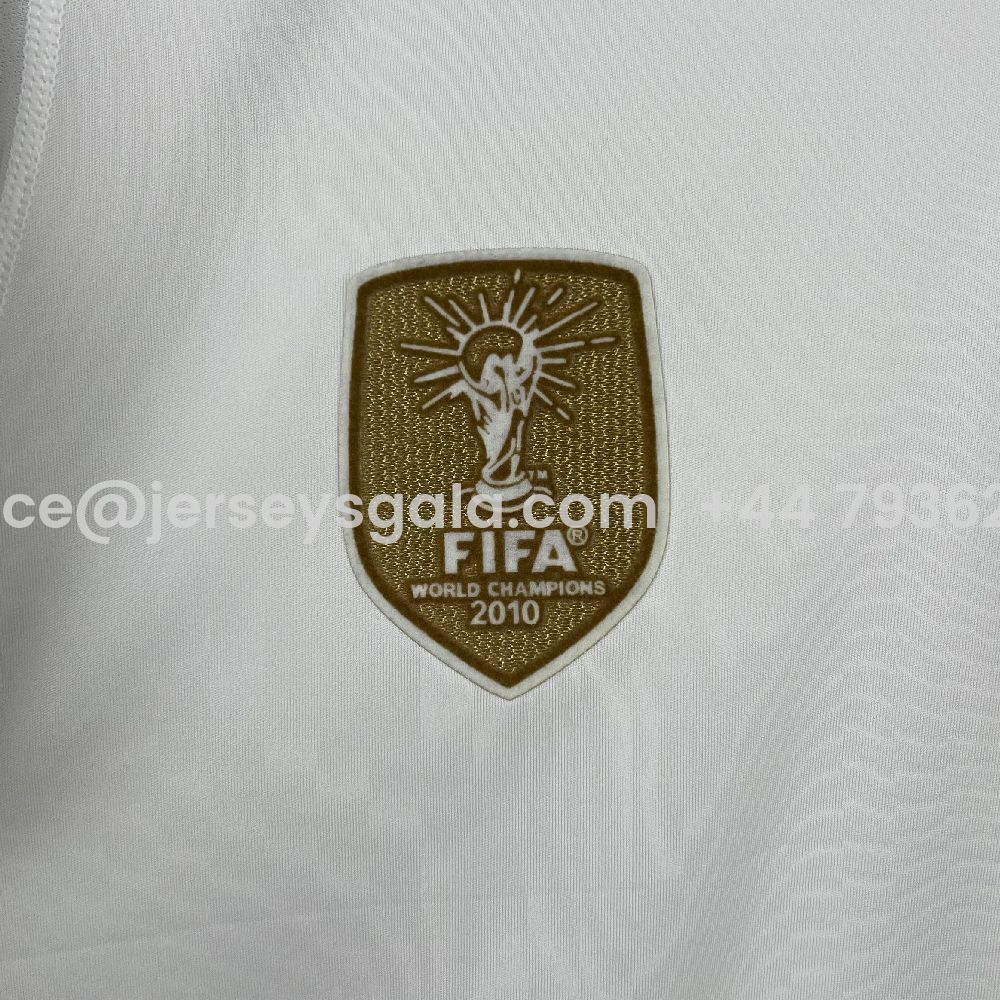 JerseysGala.com | Retro Spain 2011 Away White Jersey -Customize Name, Number and Patch | Worldwide Shipping