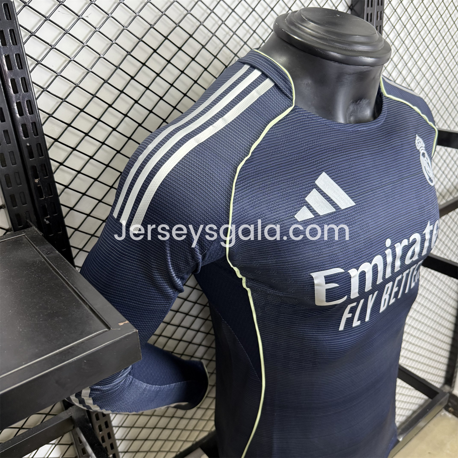 JerseysGala.com | Real Madrid 25-26 Away Long Sleeve Jersey - Player Version -Customize Name, Number and Patch | Worldwide Shipping