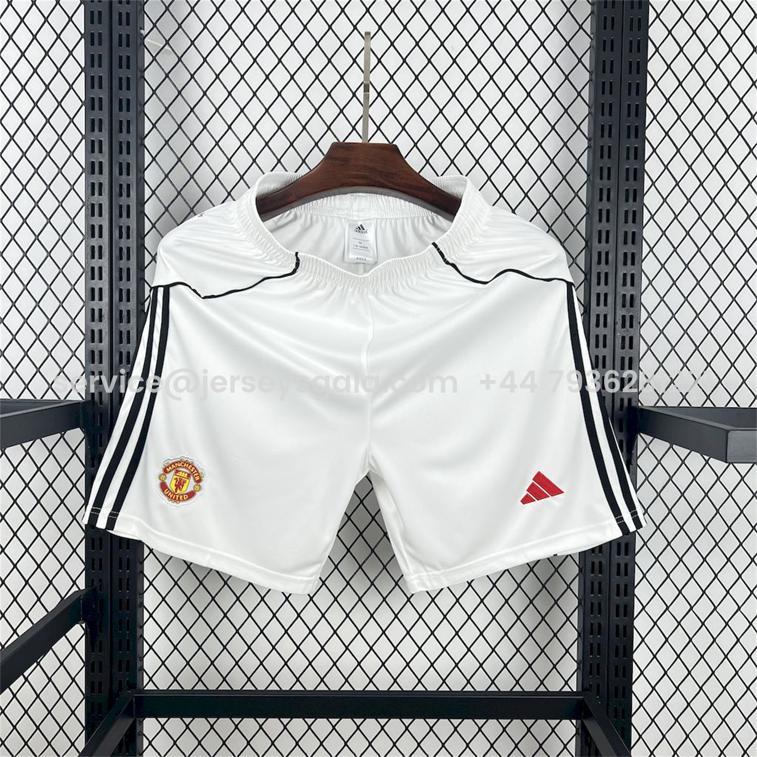 JerseysGala.com | Manchester United 25-26 Home White Shorts - Fans Version -Customize Name, Number and Patch | Worldwide Shipping