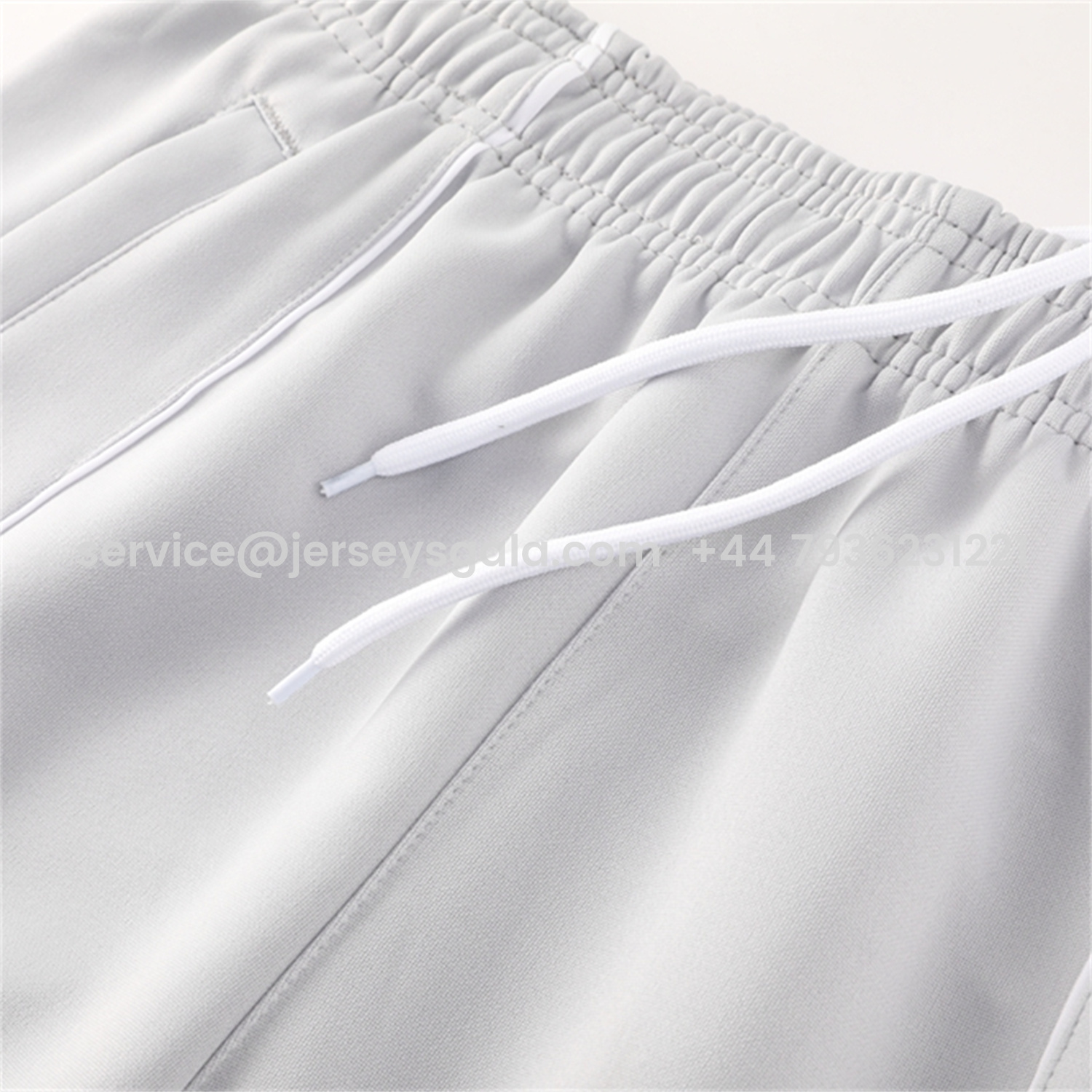 JerseysGala.com | Real Madrid 25-26 Jacket Training Tracksuit - White Jackets & Light Grey Pants -Customize Name, Number and Patch | Worldwide Shipping