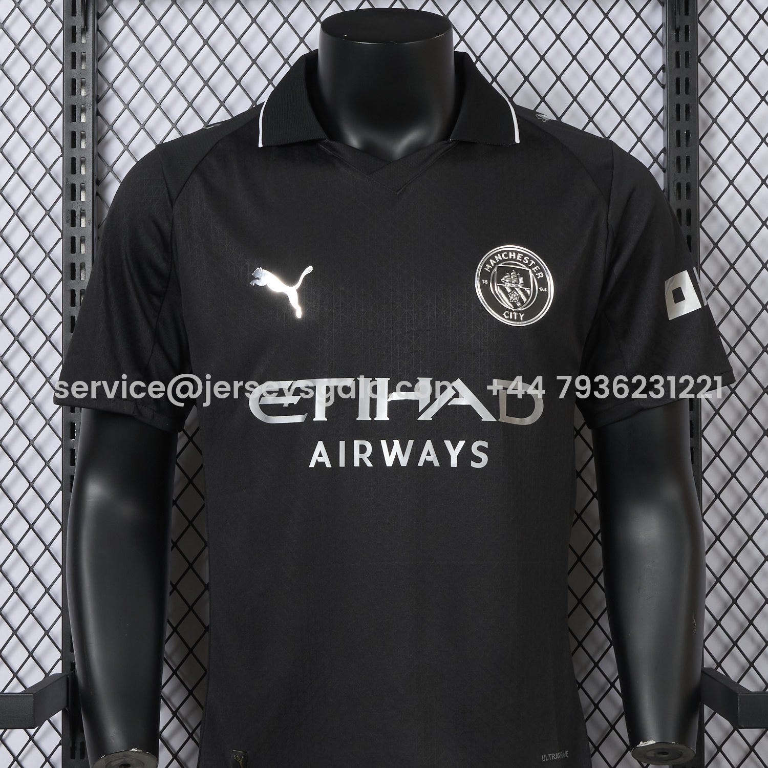 JerseysGala.com | Manchester City 25-26 Away Black Jersey - Player Version -Customize Name, Number and Patch | Worldwide Shipping